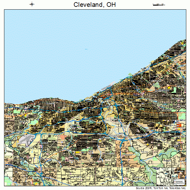 Cleveland, OH street map