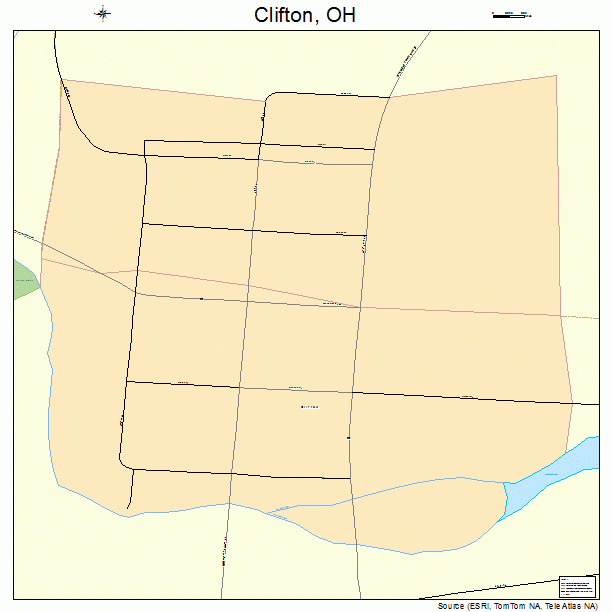 Clifton, OH street map