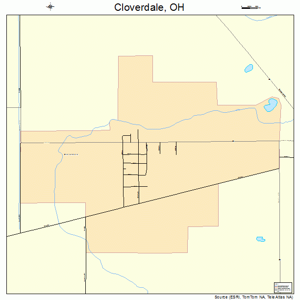 Cloverdale, OH street map