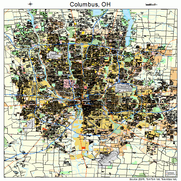 Columbus, OH street map