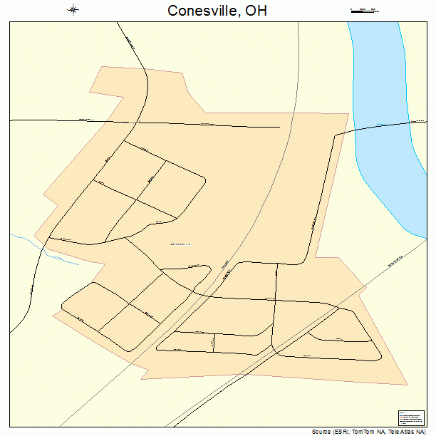Conesville, OH street map