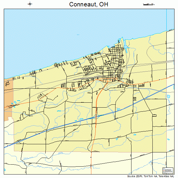 Conneaut, OH street map