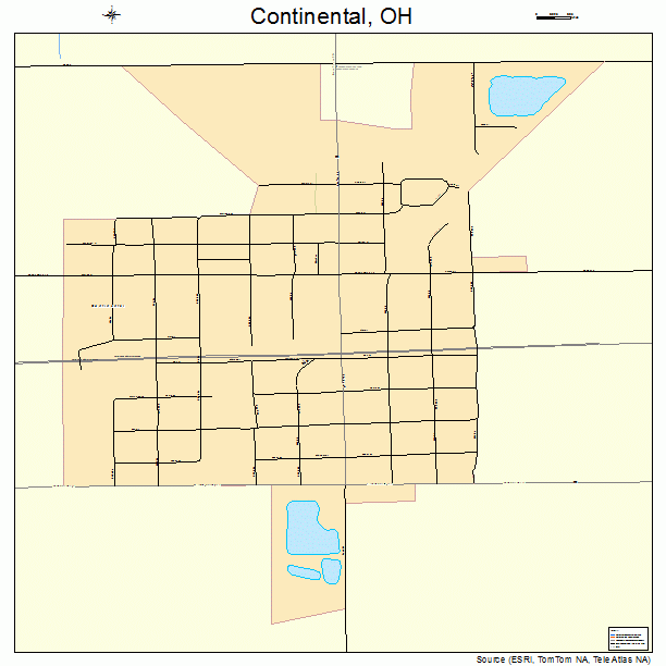 Continental, OH street map