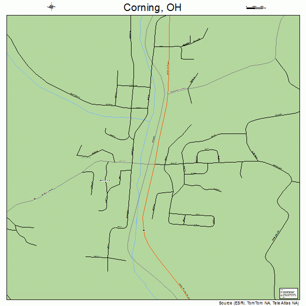 Corning, OH street map