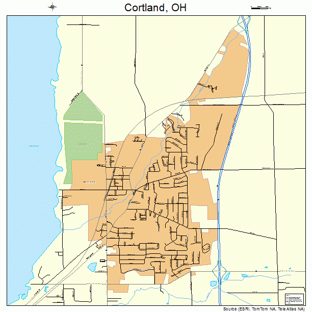 Cortland, OH street map