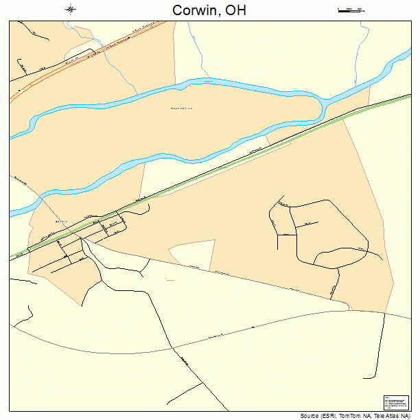 Corwin, OH street map