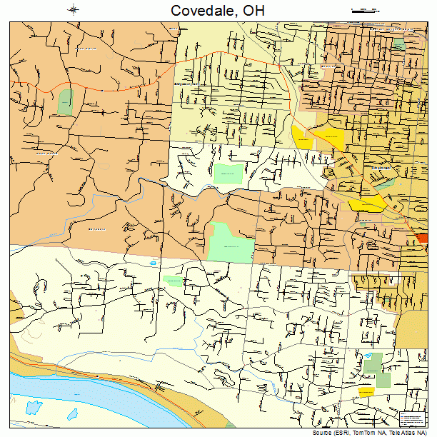 Covedale, OH street map