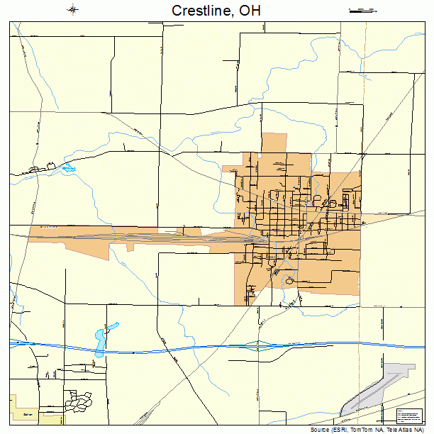 Crestline, OH street map