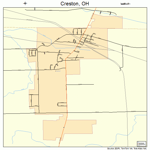 Creston, OH street map
