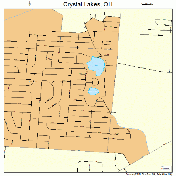 Crystal Lakes, OH street map