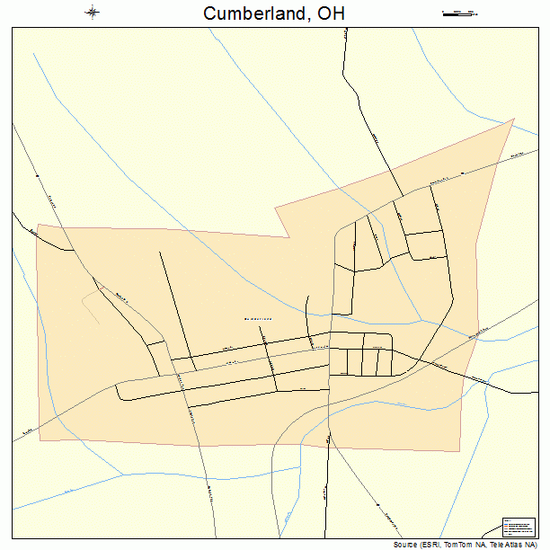 Cumberland, OH street map