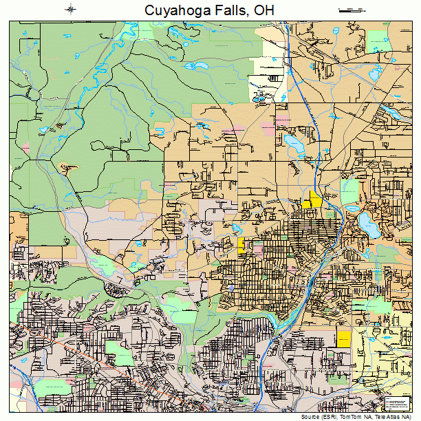 Cuyahoga Falls, OH street map