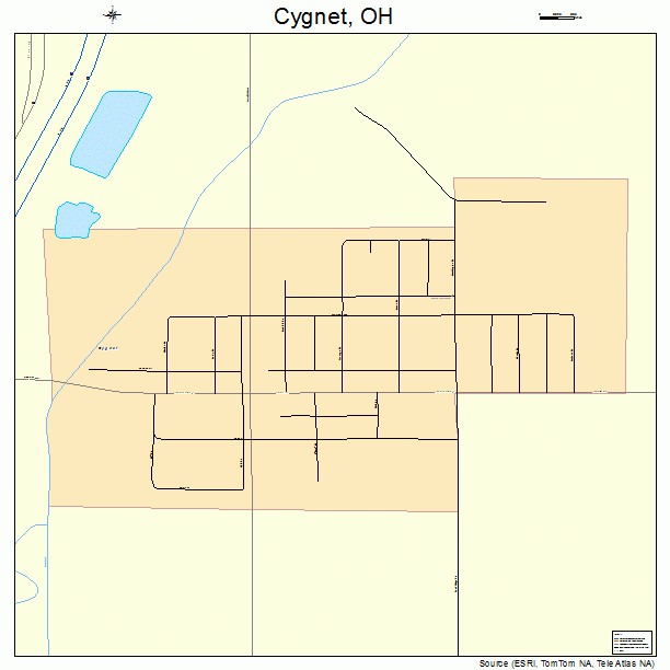 Cygnet, OH street map