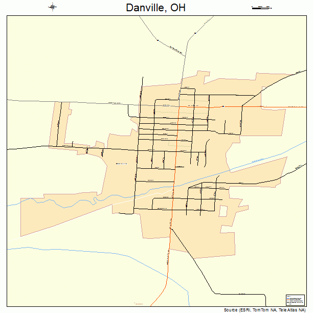 Danville, OH street map