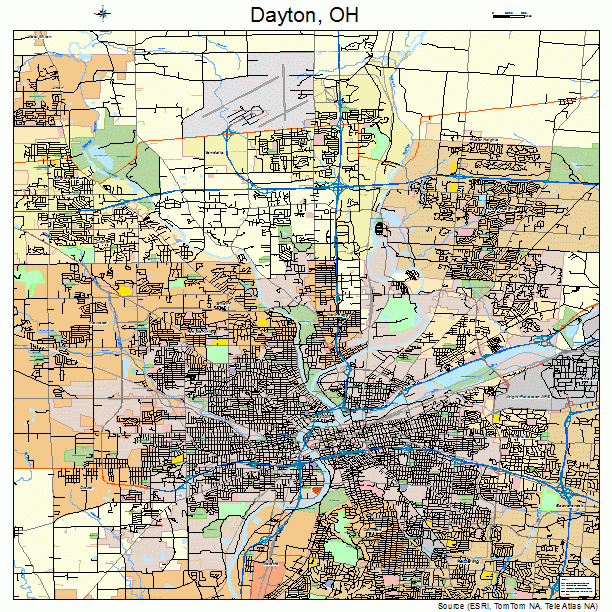 Dayton, OH street map