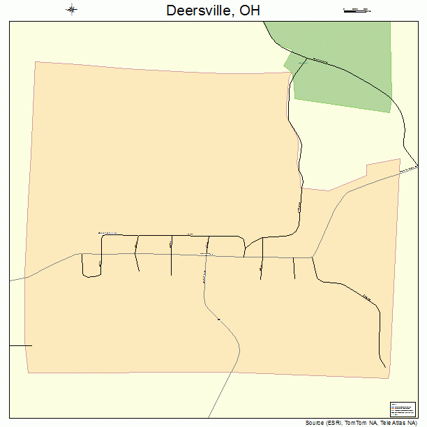 Deersville, OH street map