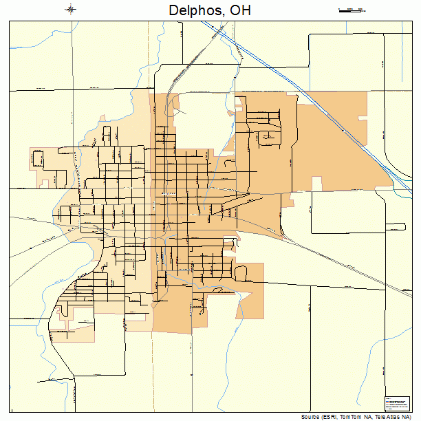 Delphos, OH street map