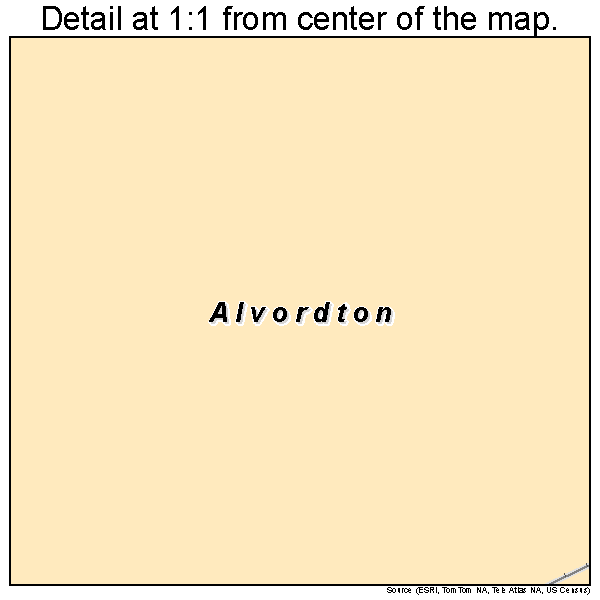 Alvordton, Ohio road map detail