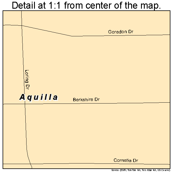 Aquilla, Ohio road map detail