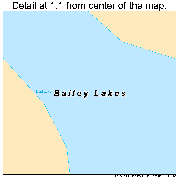 Bailey Lakes, Ohio road map detail