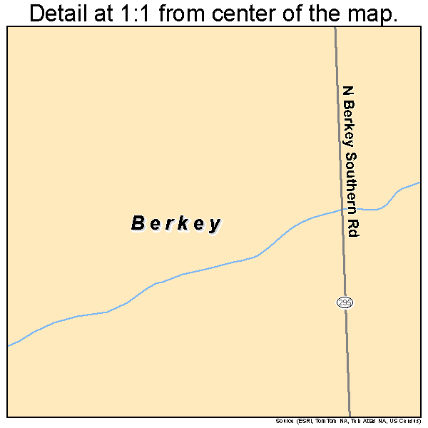 Berkey, Ohio road map detail