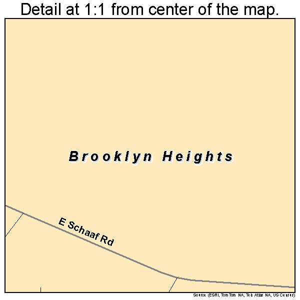 Brooklyn Heights, Ohio road map detail