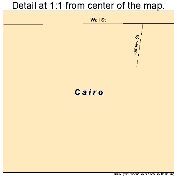 Cairo, Ohio road map detail