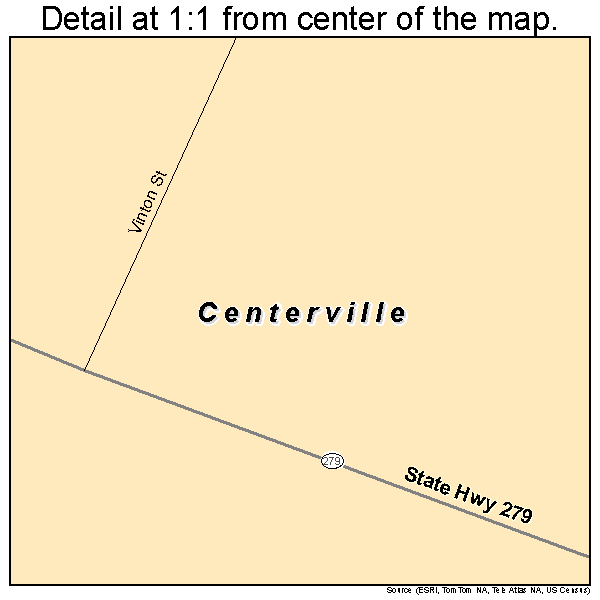 Centerville, Ohio road map detail