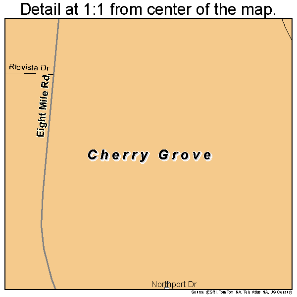 Cherry Grove, Ohio road map detail