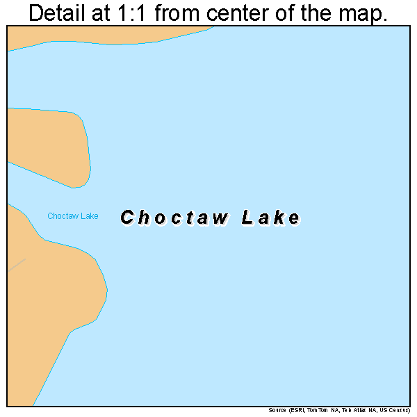 Choctaw Lake, Ohio road map detail