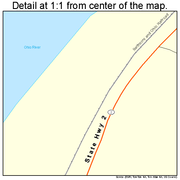 Clarington, Ohio road map detail