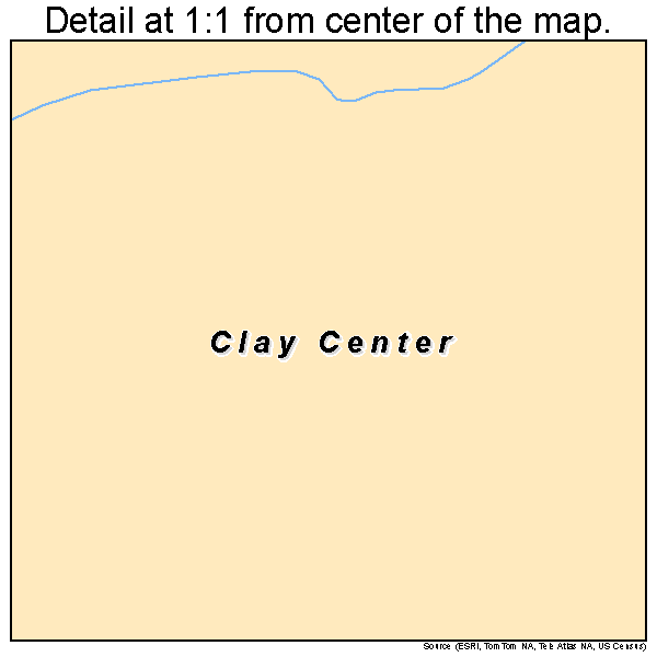 Clay Center, Ohio road map detail