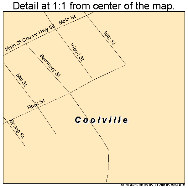 Coolville, Ohio road map detail