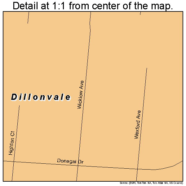 Dillonvale, Ohio road map detail