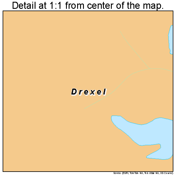 Drexel, Ohio road map detail