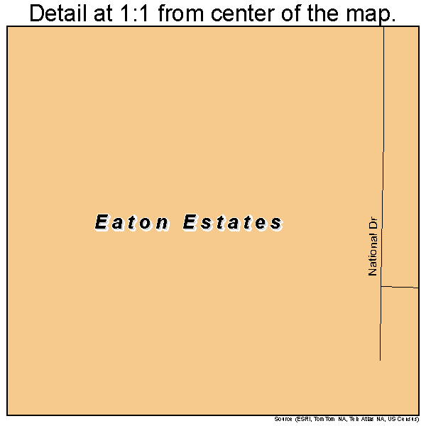 Eaton Estates, Ohio road map detail