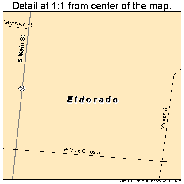 Eldorado, Ohio road map detail