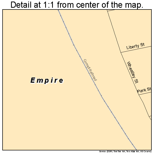 Empire, Ohio road map detail