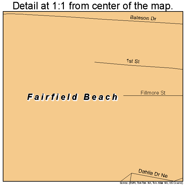 Fairfield Beach, Ohio road map detail