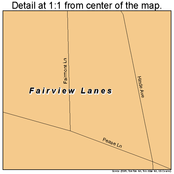 Fairview Lanes, Ohio road map detail