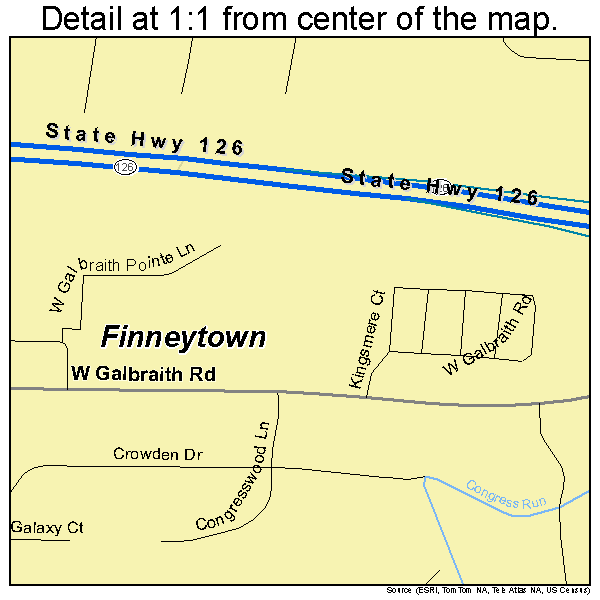 Finneytown, Ohio road map detail