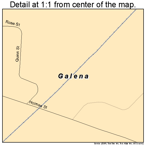 Galena, Ohio road map detail