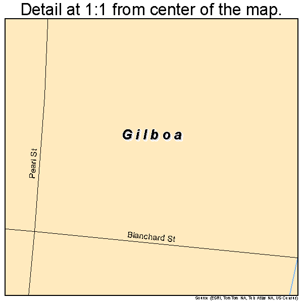 Gilboa, Ohio road map detail