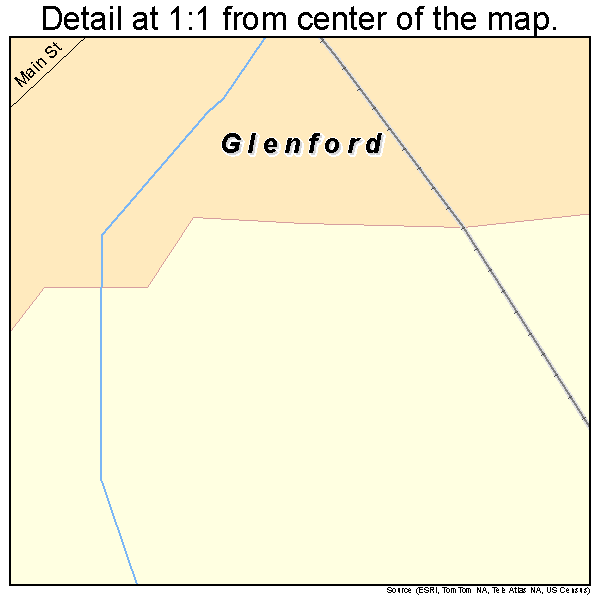Glenford, Ohio road map detail