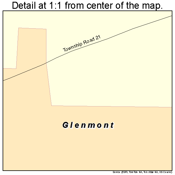 Glenmont, Ohio road map detail
