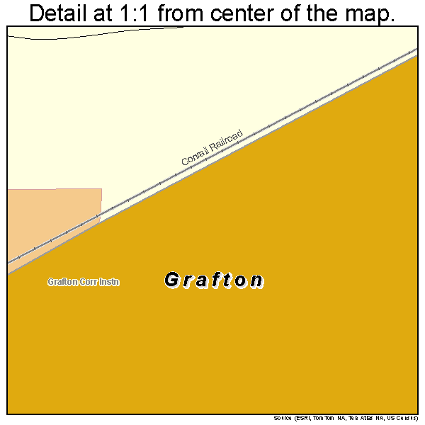Grafton, Ohio road map detail