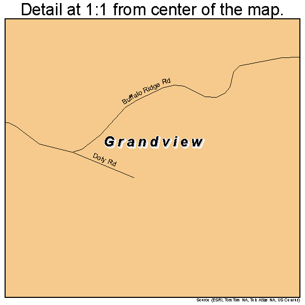 Grandview, Ohio road map detail
