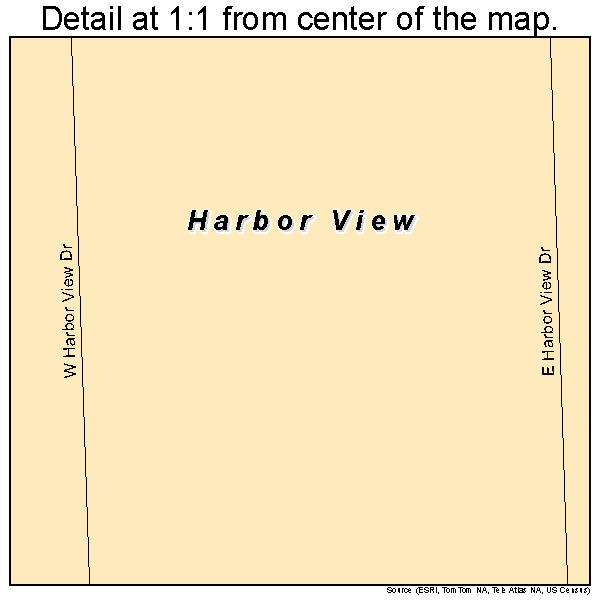 Harbor View, Ohio road map detail