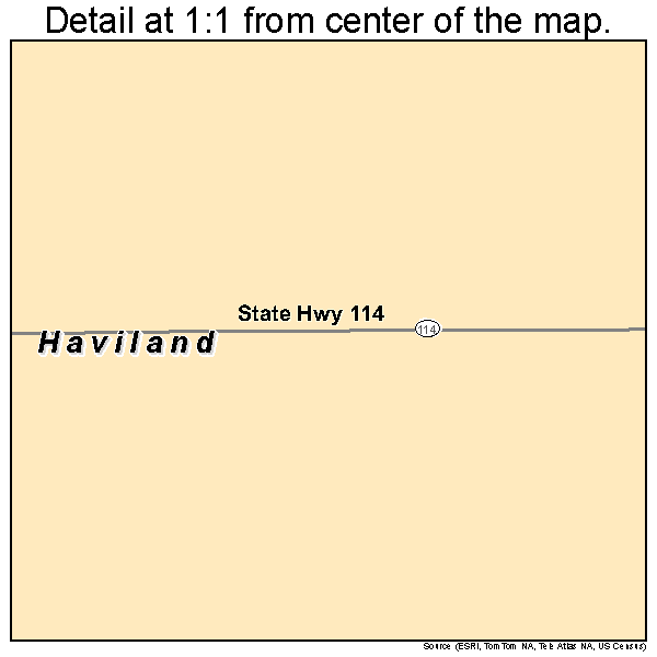 Haviland, Ohio road map detail