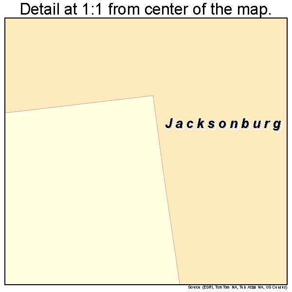 Jacksonburg, Ohio road map detail